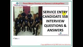 SSB INTERVIEW QUESTIONS &  ANSWERS FOR ACC  SCO & PCSL SERVICE ENTRY