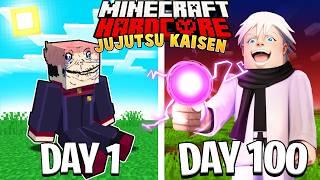 I Spent 100 Days JUJUTSU KAISEN Minecraft But the Version UPDATES