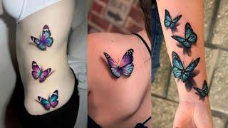 Desenho de tatuagem de borboleta 3D   coleção de tatuagem de borboleta 3D