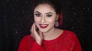 Velvet Red Makeup Look I Kona By Farnaz Alam  Makeup Tutorial