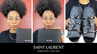 Unboxing the Saint Laurent YSL Cassandra Patent Leather Slingback Sandal