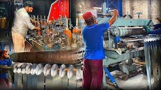 Amazing Process Of Round Stainless Steel Pipes Manufacturing  How Mass Production of Steel Pipes