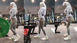 Try On Hijab Style On Set Legging Gym Nilon Spandek Premium Tipis Halus