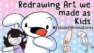 Redrawing Art we made as Kids wJaidenAnimations