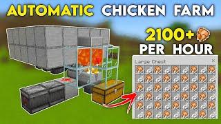 BEST 1.21 AUTOMATIC CHICKEN FARM TUTORIAL In Minecraft Bedrock MCPEJavaPC