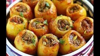 Картошка с мясом .Фаршированный картофель