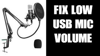 How To Solve & Fix QUIET USB MIC INPUT Amplify Microphone Volume Output At System Level