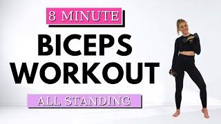 8 Min BICEPS WORKOUTTONE & SCULPTLETS GET SHREDDED SERIESBiceps Workout at HomeALL STANDING