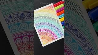 Rainbow Mandala art  #shorts #art #viral