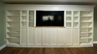 Build a built-in with IKEA bookcases.     Billy bookcase hack