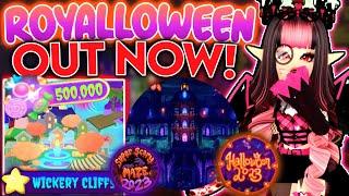 WICKERY CLIFFS OUT NOW ROYALLOWEEN 2023 NEW MAZE & MORE ROBLOX Royale High Campus 3 Stream