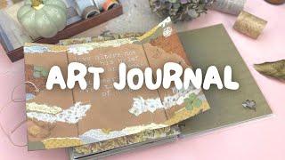 create simple art journal spread with me