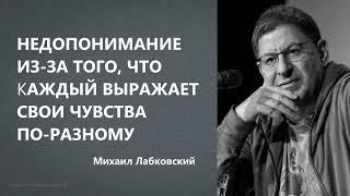 Недопонимание из за того что каждый выражает свои чувства по разному Михаил Лабковский