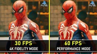 Marvels Spider-Man 2  PS5  Fidelity 30 FPS vs Performance Mode 60 FPS  Graphics Comparison