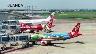 Lihat Dari Dekat Pesawat Air Asia Rute Surabaya-Penang Landing & Take Off Di Bandara Juanda Sidoarjo