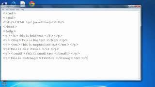 How to make a text bold  italics  underlined and more in HTML