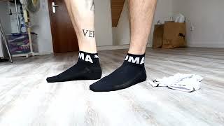 Puma Quarter Logo Socks on Feet Review