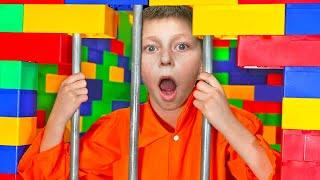 I Put My Little Brother in LEGO Prison for 24 Hours 