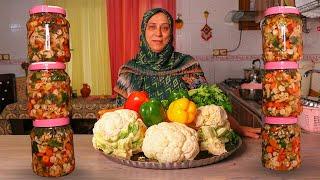 IRAN Famous TORSHI GOLE KALAM Recipe - ترشی گل کلم