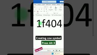 Creating cow symbol in Ms Word #shorts #youtubeshorts #viral #short #shortvideo