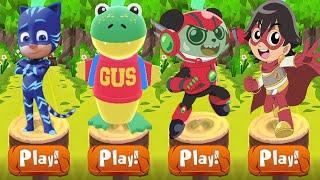 Tag with Ryan - PJ Masks Catboy vs Hero Combo Panda vs Gus the Gummy Gator - Ryans World the Movie