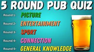 READ DESCRIPTION Pub Quiz 5 Rounds  Picture Entertainment Sport Connection General Knowledge