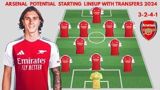 CALAFIORI? ARSENAL 3-2-4-1  Potential Starting lineup with transfers  transfers summer 2024