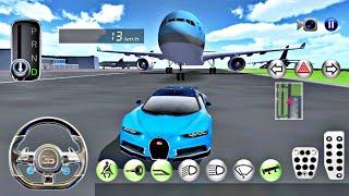 Bugatti vs Airplane Driving Airport in 3D Driving Class - Android IOS Gameplay 2022