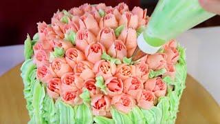 Russian Piping Tip Tulip Cake - CAKE STYLE