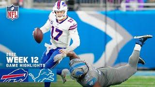 Buffalo Bills vs. Detroit Lions  2022 Week 12 Game Highlights