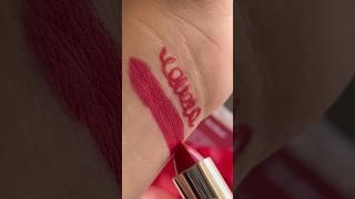 Rare Beauty Lipstick in Devoted #rarebeauty #redlipstick #lipcombo #lipsticklover #swatches #makeup