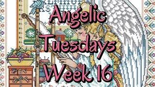 Angelic Tuesdays16 #stampedcrossstitch #pointdecroix  #flosstube #crossstitch #stitchalong #unboxing