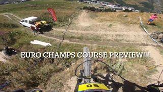 European DH Champs Track Preview Les Menuires 2023 Course