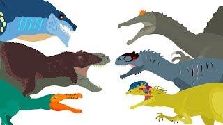 Dinosaurs cartoons battles - DinoMania - compilation 2018  Godzilla vs Zilla Cartoons