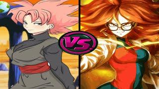 Black Goki SSJ Rose VS Android 21 - DBZ Budokai Tenkaichi 3 Womanverse Mod