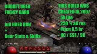 Diablo 2 Barbarian Guide Budget Frenzy Barb full UBER Run and Build