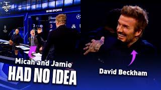 David Beckham SURPRISES Thierry Henry Jamie Carragher & Micah Richards  UCL Today  CBS Sports