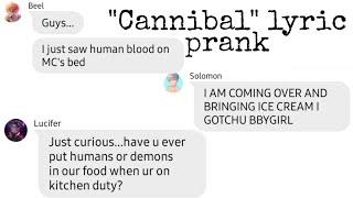 Cannibal FMC lyric pranks bros and undateables MC is on her period Obey me lyric prank