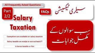 FAQs on Salary Income Taxation Computation & Salary Tax Rates 2024 Pakistan Salary Tax Slab 2023-24