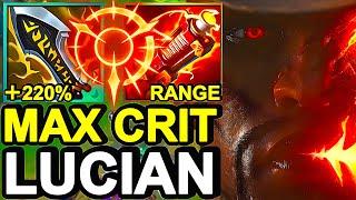 Wild Rift China Lucian Adc - MAX BURST CRITICAL LUCIAN Build Runes - Sovereign 191LP Rank Gameplay