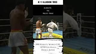 Karate vs. Muay Thai. #kyokushin  #andyhug #kickboxing #thaiboxing #martialarts