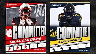 WATCH Mana Carvalho commits to Utah  Aiden Manutai commits to Cal