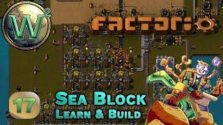 Factorio Sea Block Learn & Build - Clay Bricks - Lets Play - Episode 17