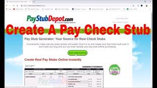 How To Create A Pay Check Stub For Your Employee Using PayStubDepot