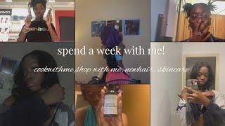 spend a week with me cook with meshop with me new hair skincare track practice + more