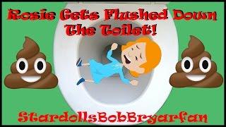 Caillou Flushes Rosie Down The Toilet