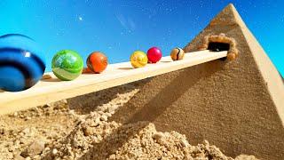 Marble Run Race ASMR Sand Pyramid Survival 