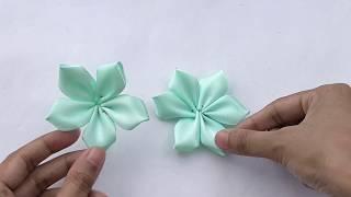 How To Make Flowers Out Of Ribbon  Realistic and Super Easy