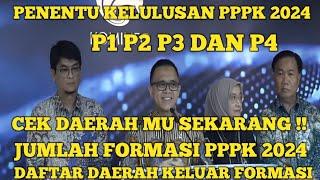 CEK DAERAHMU  PENENTU KELULUSAN PPPK 2024 JUMLAH FORMASI PPPK 2024 & NASIB P1 P2 P3 P4