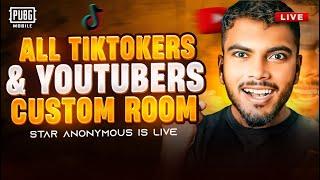 YOUTUBERS + TIKTOKERS TOURNAMENT LIVE  PUBG MOBILE NEW UPDATE